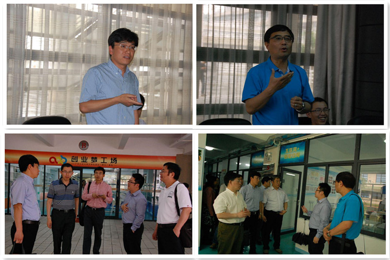 听取介绍后，学员们踊跃提问，双方就产学研合作的运营模式、创新创业教育的成功及失败案例、对接服务企业发展、协同创新中心等方面问题进行了探讨与交流。
座谈会后，学员参观了大学城校园和创客学院，关于大学生科技创新教育和大学生创新人才培养模式方面的鲜活、有效做法均给全体学员留下了深刻的印象。尤其该校在创客学院建设方面的行动探索，更是启发了各位学员对于创新创业教育如何融入学校教育教学体系的思考，将对今后该领域的工作起到较强的实践指导作用。（供稿：彭放；摄影：陈采军）