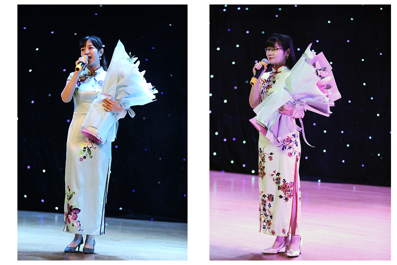 教务部王玫和闫伟“twins组合”的二重唱《岁月》，歌声甜美，情真意切，寄托了对美好生活的憧憬。