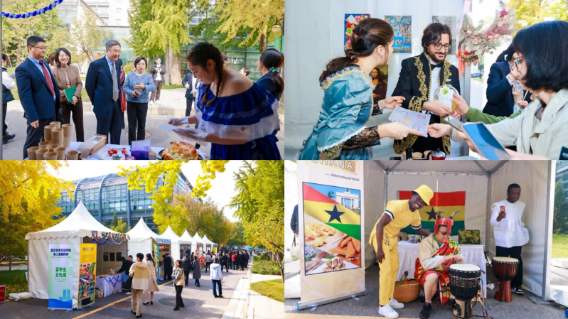 为多维度拓展学员和教师的国际视野、丰富校园文化生活，国际周活动组织了留学生文化展以及异域美食品鉴等文化活动。在北京石油化工学院和北京印刷学院的大力支持下，来自意大利、摩洛哥、加纳、俄罗斯、哈萨克斯坦、乌兹别克斯坦、土库曼斯坦、萨尔瓦多等多国留学生参加活动。（供稿：国际合作交流处）