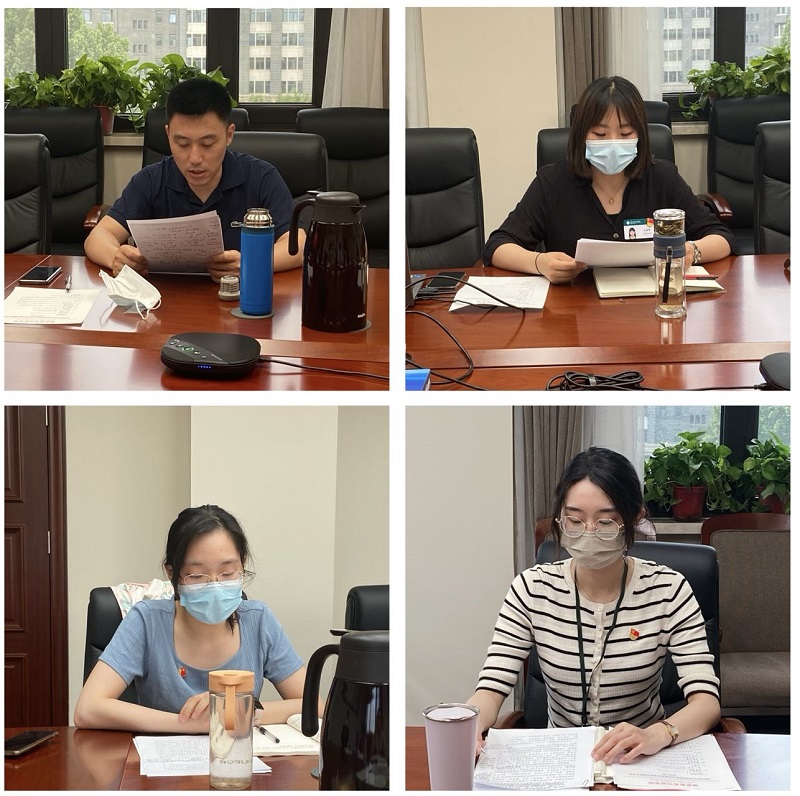 杨程、王若阳、周铮铮、唐子晨等4位同志分别围绕习近平总书记在庆祝中国共产主义青年团成立100周年大会上的讲话、习近平总书记给北京科技大学的老教授回信、习近平总书记在中国人民大学考察时的重要讲话、习近平总书记给南京大学留学归国青年学者重要回信等主题进行了重点发言和领学。